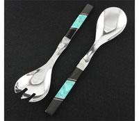 Stone Inlay salad server